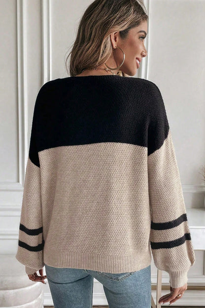 Nurtural Color Block Knit Sweater