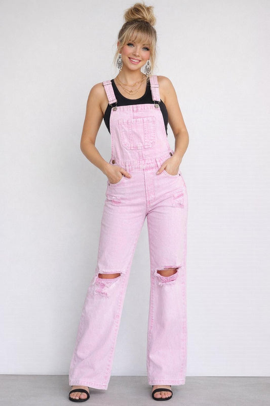 Acid Pink Risen Overalls