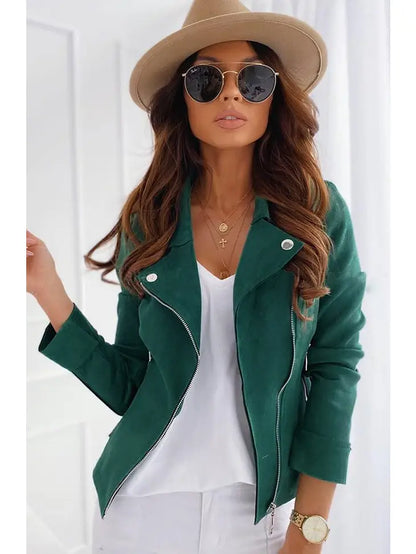 Bottle Green Biker Jacket