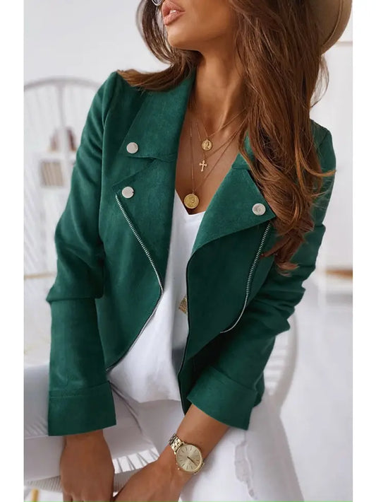 Bottle Green Biker Jacket