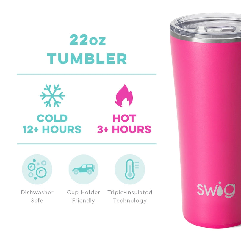 Swig Hot Pink Tumbler 22oz